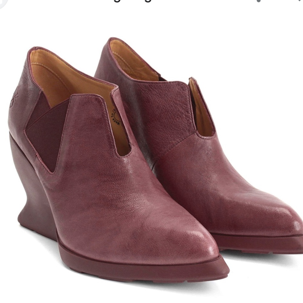 John Fluevog Quiver Dusty Red, maroon, burgundy, Slip-on Shoes